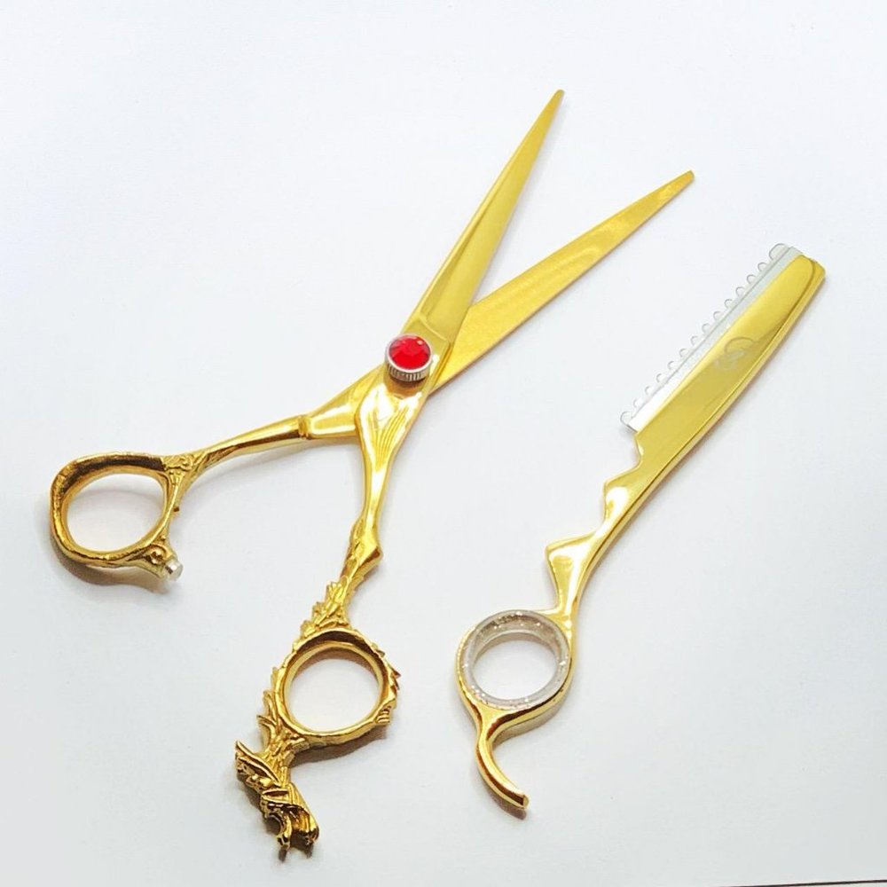 Barber Cutting Scissor and Thinning Razor